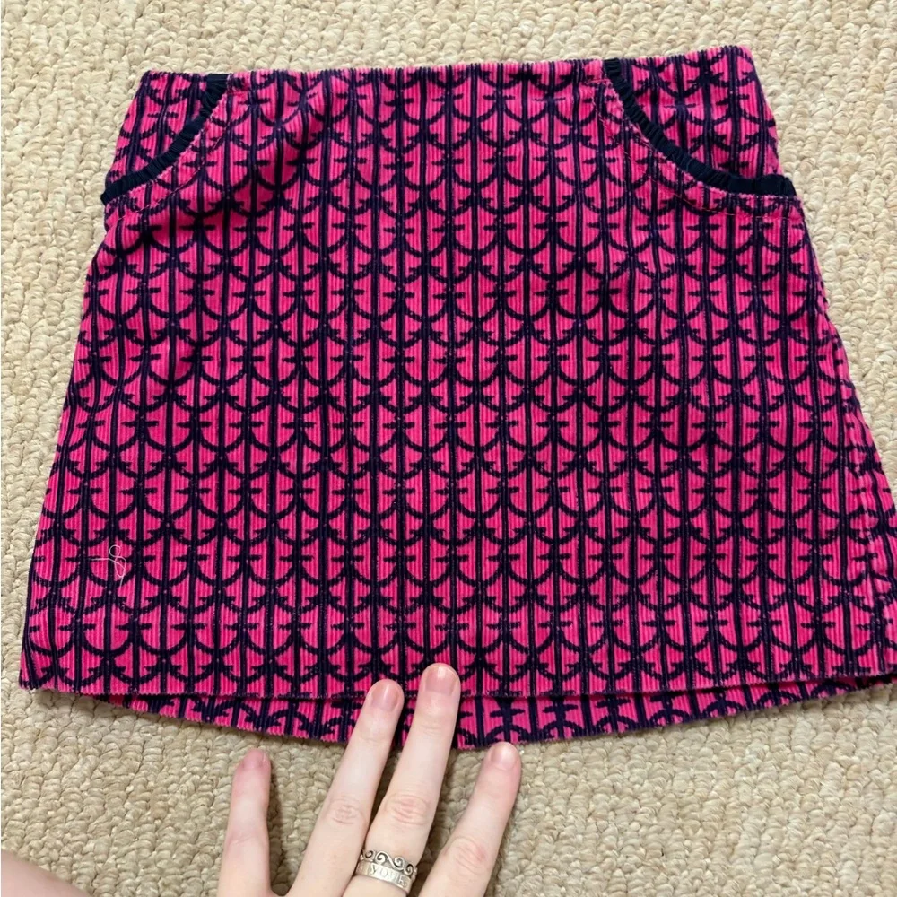 Vineyard Vines Pink and Navy Mini Skirt - Anchor Print (would best fit 2T-3T)